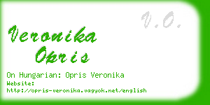 veronika opris business card